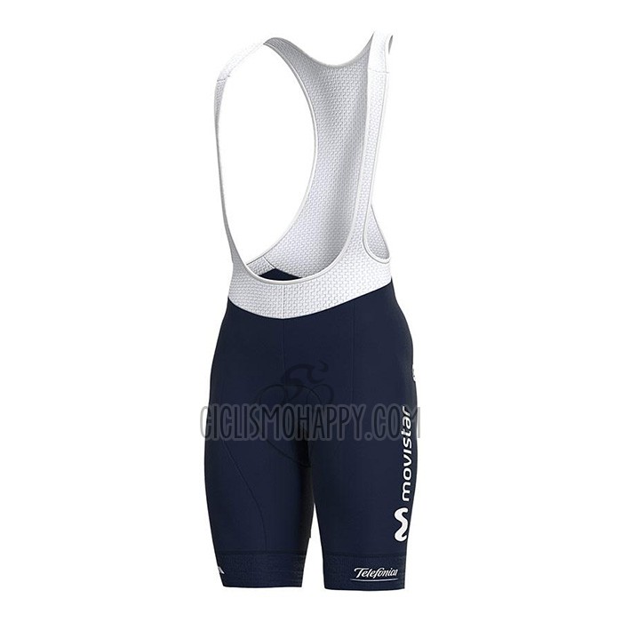 Movistar Cycling Jersey Bib Short 2022 Short Sleeve Dark Blue
